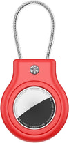 Waterproof Airtag Holder,Airtag Case with Secure Lock,Airtags Keychain for Apple Airtag,Anti-Lost Protective Cover Air tag Accessories for GPS Item Finder Tracker Luggage,Bag,Key,Pet,Cat Dog,-Red