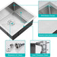 18 Inch Undermount Kitchen Sink Brushed, 18 Gauge T-304 Stainless Steel Handmade Single Bowl Kitchen Bar/Prep Sink Undermount, 18"x18"x9"