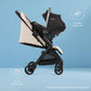 Silver Cross Jet 5 - Full Size TSA Approved Infant & Toddler Travel Stroller - Lightweight, Compact & Easy to Fold, with All-Terrain Wheels and One Hand Full Flat Recline (Almond White)