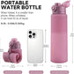 TakeToday Collapsible Water Bottles 32oz, Foldable Travel Water Bottle, BPA Free, Silicone Water Bottle Leakproof for Hiking, International Travel, Outdoors