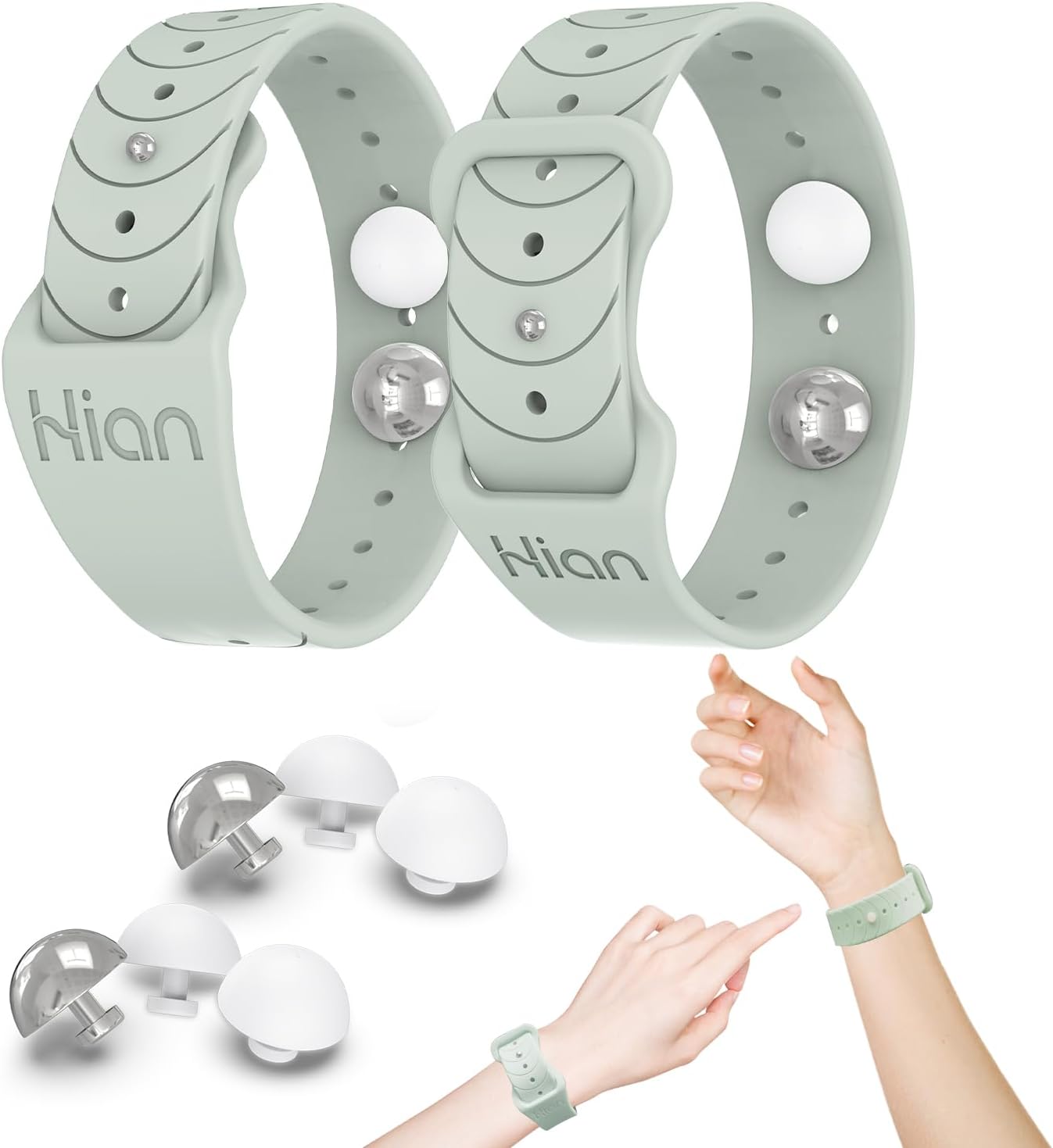 Motion Sickness Bands Sea Sickness Wristbands Adjustable Sea Bands Anti-Nausea Acupressure Wristband for Motion & Morning Sickness-（1 Pair Beryl）