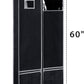 Zilink Long Dress Garment Bags for Travel 60" Dress Suit Cover for Storage with 2 Large Mesh Pockets and a PVC Card Holder, Black