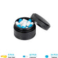 XHT Small Round Black Pill Box - Single Waterproof Portable Pill Container for Pocket & Purse, Travel Medicine Organizer, Compact Aluminum Pillbox Holder for Medication, Fish Oil