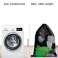 Mesh Laundry Bags with Adjustable Shoulder Strap, 24" x 36" Heavy Duty Nylon, Drawstring Closure, 3-Pack, Mixed Colors