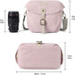 BAGSMART Camera Bag, SLR DSLR Canvas Crossbody Camera Case, Compact Camera Shoulder Bag with Rain Cover for Women and Men, Pink