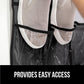 GORILLA GRIP Over the Door Shoe Organizer, 24 Large Breathable PVC Pockets, Space Saving Hanging Storage Holder, Closet Rack Hanger Holds Up to 40 lbs, Hangs on Closets for Shoes 2 Pack, Black