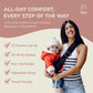 Ergonomic Lightweight Adjustable Toddler Sling Baby Carrier with Zipper Pockets Shoulder Padding Anti Slip Support for Travel Loving Dads and First Time Moms from 12 Months to 3 Years