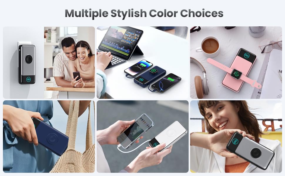 Portable Charger for iPhone with Built