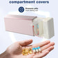 HEIYING 7 Days Pill Organizer with Aluminum Shell for One Week Capacity, Portable Metal Pill Case to Hold Vitamin, Medicine, Supplements