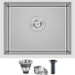 22 Inch Kitchen Bar Sink Undermount, 304 Stainless Steel Handmade Single Bowl Undermount Kitchen Sink (Brushed) 22x18x9 inch