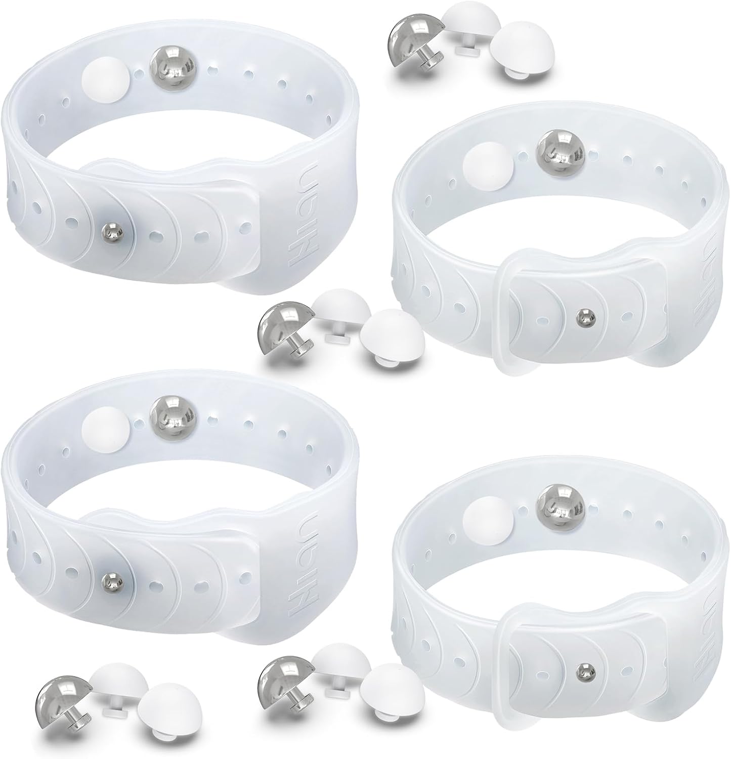 Motion Sickness Bands Sea Sickness Wristbands Adjustable Anti-Nausea Acupressure Wristband for Motion & Morning Sickness-（2 Pairs Transparent