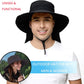 ZOORON Sun Hat for Men Women Fishing Hat with Neck Flap Wide Brim Bucket Hat UV Protection for Beach Camping Hiking