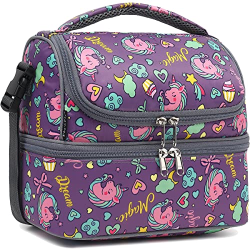 Double Decker Cooler Insulated Lunch Bag Large Tote for Boys