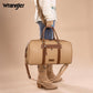 Wrangler Travel Duffel Bag Large Weekender Bag for Women Designer Carry on Overnight Bag for Trips Leather Luggage Bag Tan - Roamly