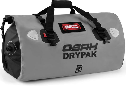 Waterproof Duffel Bag - Motorcycle Dry Bag Tail Bag with Large Storage Space, Waterproof Luggage Duffle Bags with Outer Mesh Zipper Pocket for Camping, Kayaking, Fishing & Traveling - Roamly
