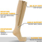 CASMON 2 Pairs Zipper Compression Socks for Women & Men, 15-20 mmHg Closed Toe Knee High Support Sock with Zipper for Varicose Vein Edema