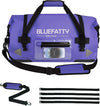 Waterproof Motorcycle Duffel Bag Roll Top Dry Duffel Bag with Quick-fixed Straps for Rafting, Boating, Kayaking, Travel, 50L(Blue) - Roamly