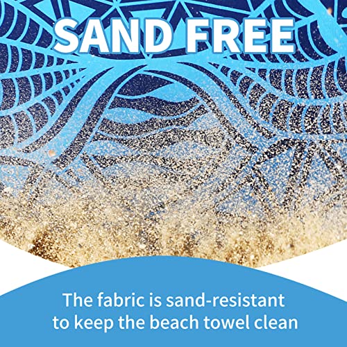 Microfiber Beach Towel Oversized 71x32 Multiple with Bag 4 Pack Bulk (4 Count)