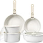 GiPP 11Pcs Pots and Pans Set Non Stick, Cookware Sets Nonstick Detachable Handle, Induction Kitchen Set Removable Handle, RV Cookware set, Oven Safe