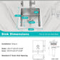 15 inch Undermount Bar Sink, Stainless Steel Handmade Single Bowl Kitchen Sink Undermount, D15" x W17" x H8"