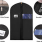 Syeeiex 40" Suit Bag(Set of 8), Suit Bags for Closet Storage, Garment Bags for Hanging Clothes, Suit Cover Bags for Suits, T-shirts, Jackets, Coats, Business Wear (Black)