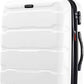 Samsonite Omni PC Hardside Expandable Luggage with Spinner Wheels, Checked-Medium 24-Inch, White