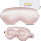 ZIMASILK Adjustable 22 Momme 100% Mulberry Silk Sleep Mask, Upgraded 3D Contoured Cup Eye Mask for Sleeping, Super Soft & Breathable Blindfold, Blackout for Deep Sleeping (Pink)