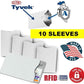10x RFID Blocking Credit Card"DuPont TYVEK" Sleeves for wallet or purse. Protect your debit cards, credit cards and IDs from identity theft skiming.