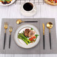 Matte Gold Silverware Set With Black Handle (4 Count)
