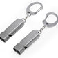 Whistle for Coaches Teachers, Emergency Survival Stainless Steel Whistles 2 Pack with Keychain for Referee Train Hiking Sports Boating Kayak Life Vest Jacket Lifeguard Outdoor Security