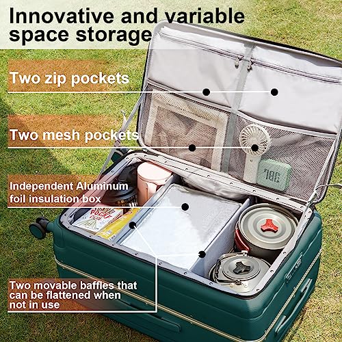 Multifunctional 26 Inch Hard Shell Suitcases with Wheels Travel Approved Luggage Large Rolling Suitcase Checked Luggage for Women Men