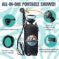 Pressurized Camping Shower (8L/2.1 Gal) – Portable Beach Shower for Surfing, Camping & Van Life – Outdoor Rinse Kit with Hand Pump & 10 Spray Modes – Portable Water Sprayer Pets & Gear | AVANTI CAMP