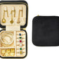 Travel Jewelry Case, Small Plush Velvet Jewelry Box for Women and Girls, Portable Jewelry holder organizer for Rings Earrings Necklaces Bracelets(Black)