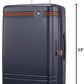 Virtuosa Hardside 21 Inch Carry On Luggage - Airline Approved with 360° Spinner Wheels, RightHeight™ Adjustable Handle - Zippered WetPak™ - TSA Lock - Expandable Light Polycarbonate Shell - Navy