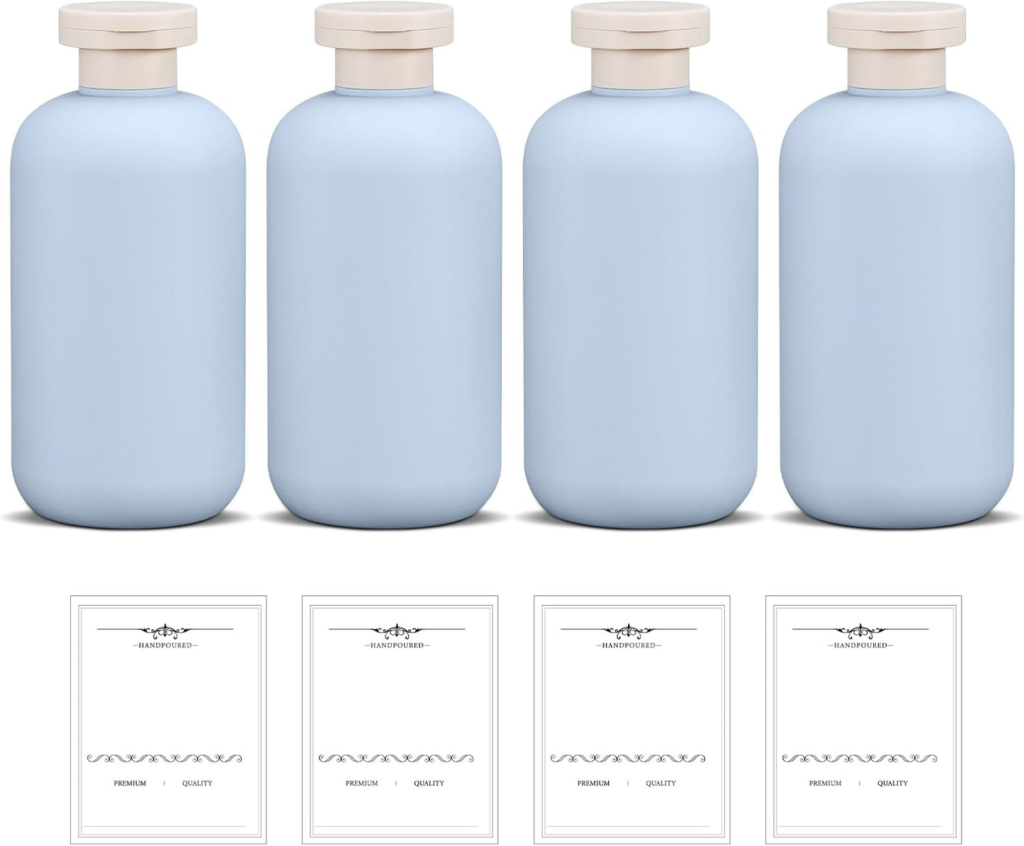 ASEVAT 6.7oz 4pack Refillable Travel Shampoo and Conditioner Bottles, Travel Size containers, Travel Bottle for toiletries, Squeeze Bottles with Flip Cap, Empty Plastic Leak Proof Travel Bottles