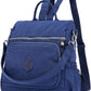MINTEGRA Women Shoulder Backpack Multi-Pocket Nylon Purse Large Capacity Waterproof Casual Daypack