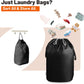 MCleanPin Washable Laundry Bags with Handles,140L Dirty Clothes Storage Bag for College Dorm or Travel, Laundry Liner Fit Most Laundry Hamper or Basket,2 Pack (Classic Black)