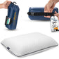Travel & Camping Comfortable Memory Foam Pillow – Easy to Carry Portable Bag – Temperature Regulating Pillow Case (White)