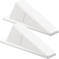 Frienda 2 Pcs Jumbo Door Stoppers Heavy Duty Door Stopper Tall up to 2inch Tall Wedge TPR Large Wedge Stackable Big Rubber Doorstop for Hotel Carpet Hardwood Concrete and Tile (White)