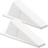 Frienda 2 Pcs Jumbo Door Stoppers Heavy Duty Door Stopper Tall up to 2inch Tall Wedge TPR Large Wedge Stackable Big Rubber Doorstop for Hotel Carpet Hardwood Concrete and Tile (White)