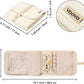 Voova Travel Jewelry Holder Organizer Case, Small Jewelry Storage Bag for Women Girls, Foldable Traveling Jewellery Pouch Roll for Necklaces Rings Earrings Bracelets, Mini, Apricot