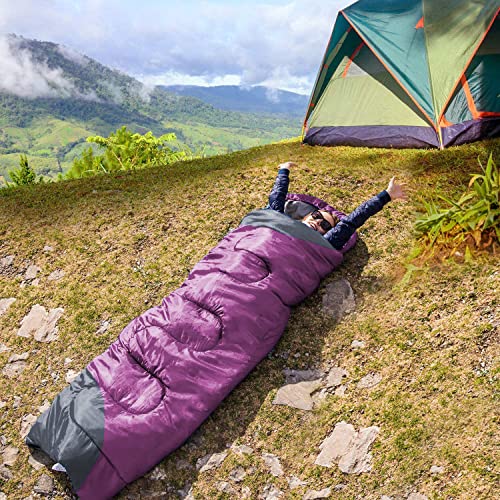 Sleeping Bags for Adults Kids Boys Girls Backpacking Hiking Camping Microfiber Liner