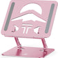 Laptop Stand Adjustable Laptop Holder for Desk, Foldable Laptop Riser Portable Computer Stand Compatible with MacBook, Lenovo, HP and All Laptops up to 15.6 inches Puce Pink