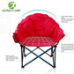 ALPHA CAMP Oversized Camping Chairs Padded Moon Round Chair Saucer Recliner with Folding Cup Holder and Carry Bag