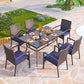 Wicker Patio Dining Chairs Set of 4 with Removable Cushions (4 Count)