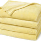 PHF Ultra Soft Fleece Blanket Queen Size, No Shed No Pilling Luxury Plush Cozy 300GSM Lightweight Blanket for Bed, Couch, Chair, Sofa Suitable for All Season, 90" x 90", Yellow