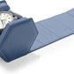 Oirlv Luxury Hexagonal Leather Watch Travel Case Single Watch Box for Men Portable Jewelry Storage Roll Organizer(1-Slot,Blue)