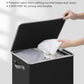 SOLEDI Laundry Hamper Black with Lid and Removable Bag - 100L Large and Tall Laundry Basket Collapsible with Handle for Clothing and Toys Storage - Dirty Clothes Hamper for Bedroom, bathroom, dorm