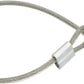 10 Pcs 4mm Wire 12 inch Vinyl Coated Stainless Steel Cable with Loops Short Wire Rope Lanyard Lock Security Chain Link for Outdoor Gates, Clear(4mm x 12inch)