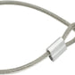 10 Pcs 2mm Wire 12 inch Vinyl Coated Stainless Steel Cable with Loops Short Wire Rope Lanyard Lock Security Chain Link for Outdoor Gates, Clear(2mm x 12inch)